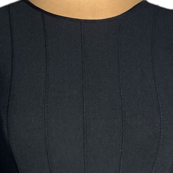 Giorgio Armani Black Long Sleeve Fit and Flare Knit Dress US size 6 M IT 42 - Picture 5 of 10